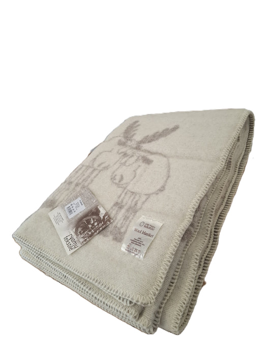Wool blanket Two mooses
