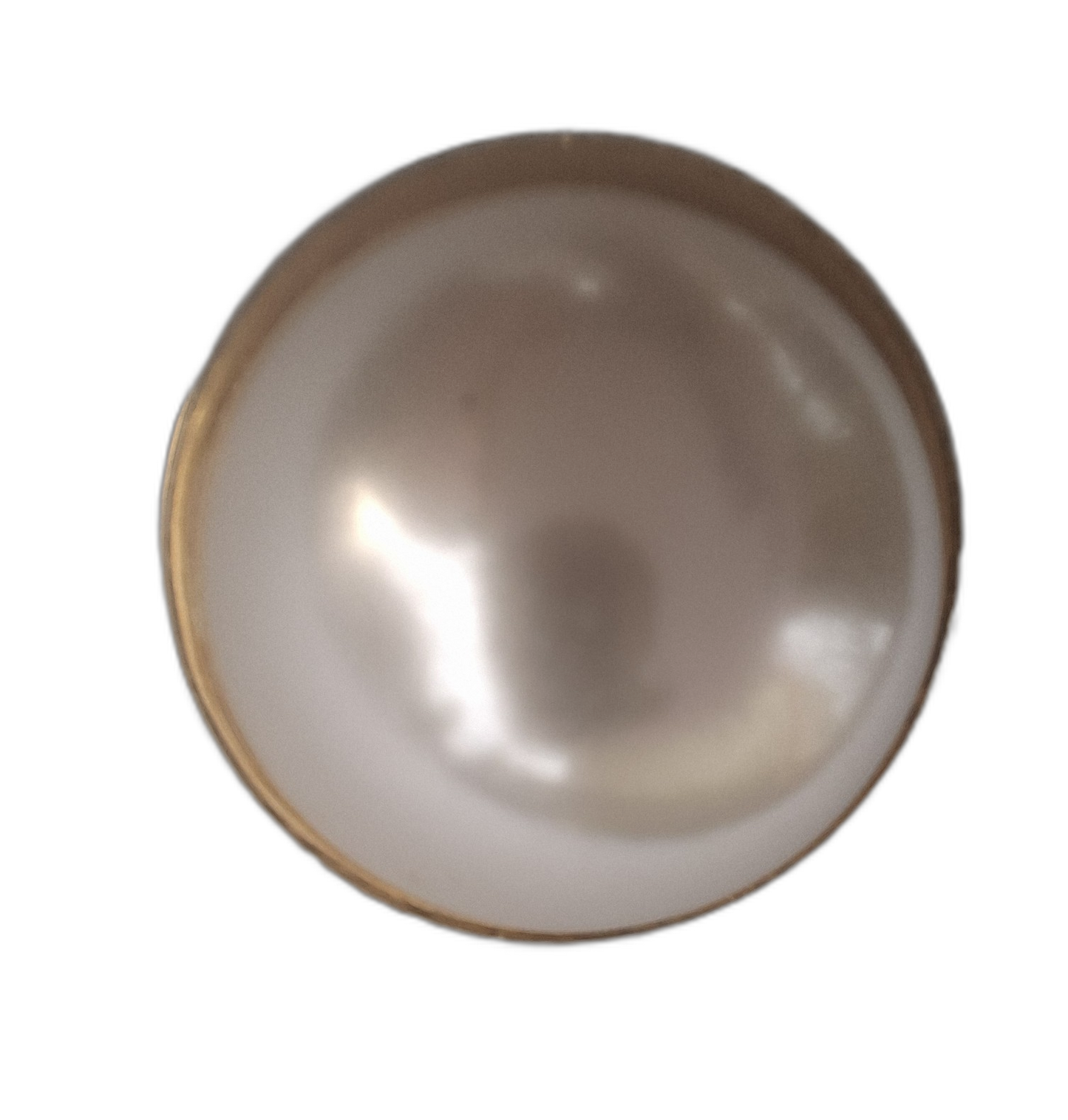 White and Gold Glossy Button