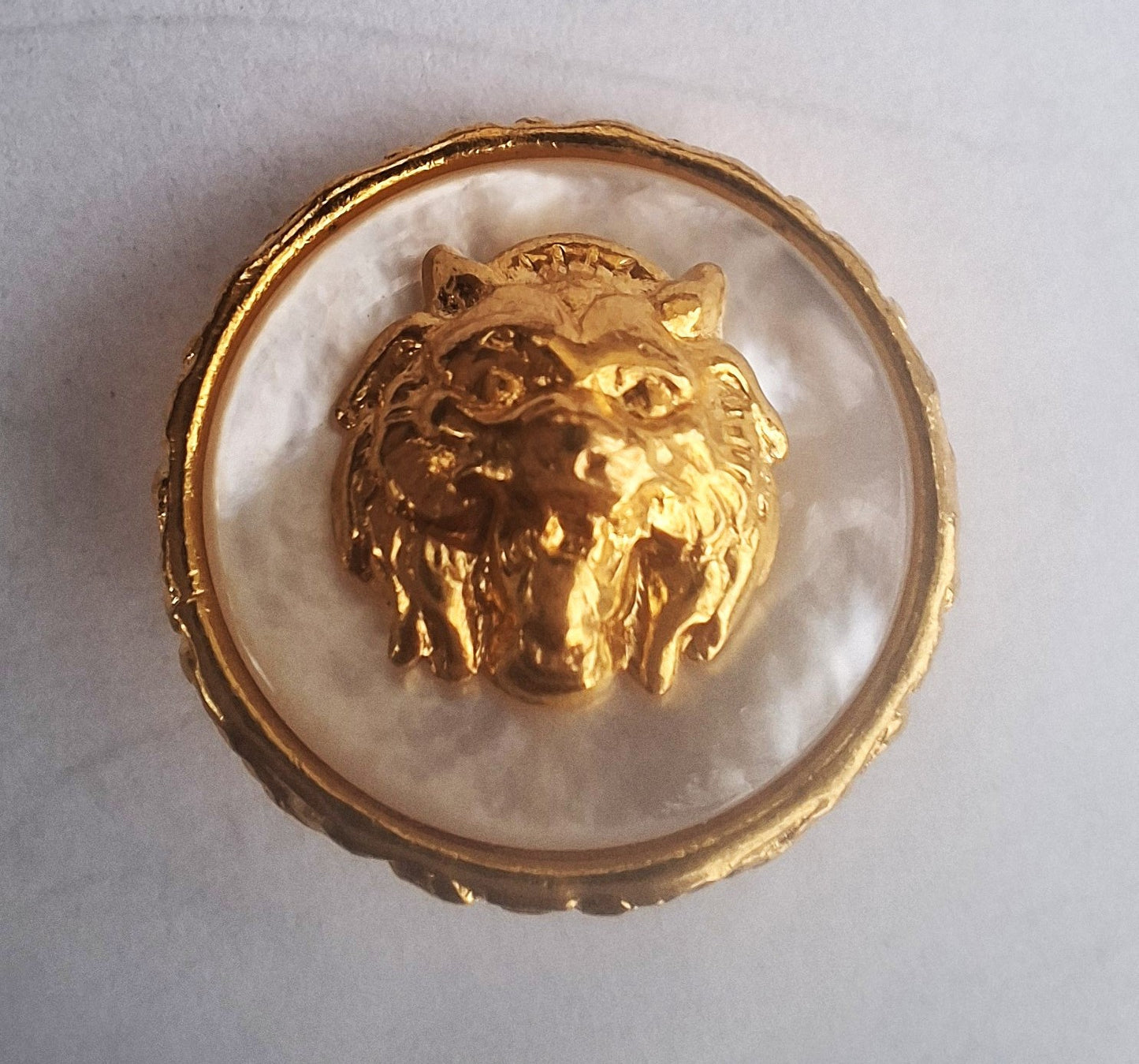 Exquisite Gold & Mother-of-Pearl Button