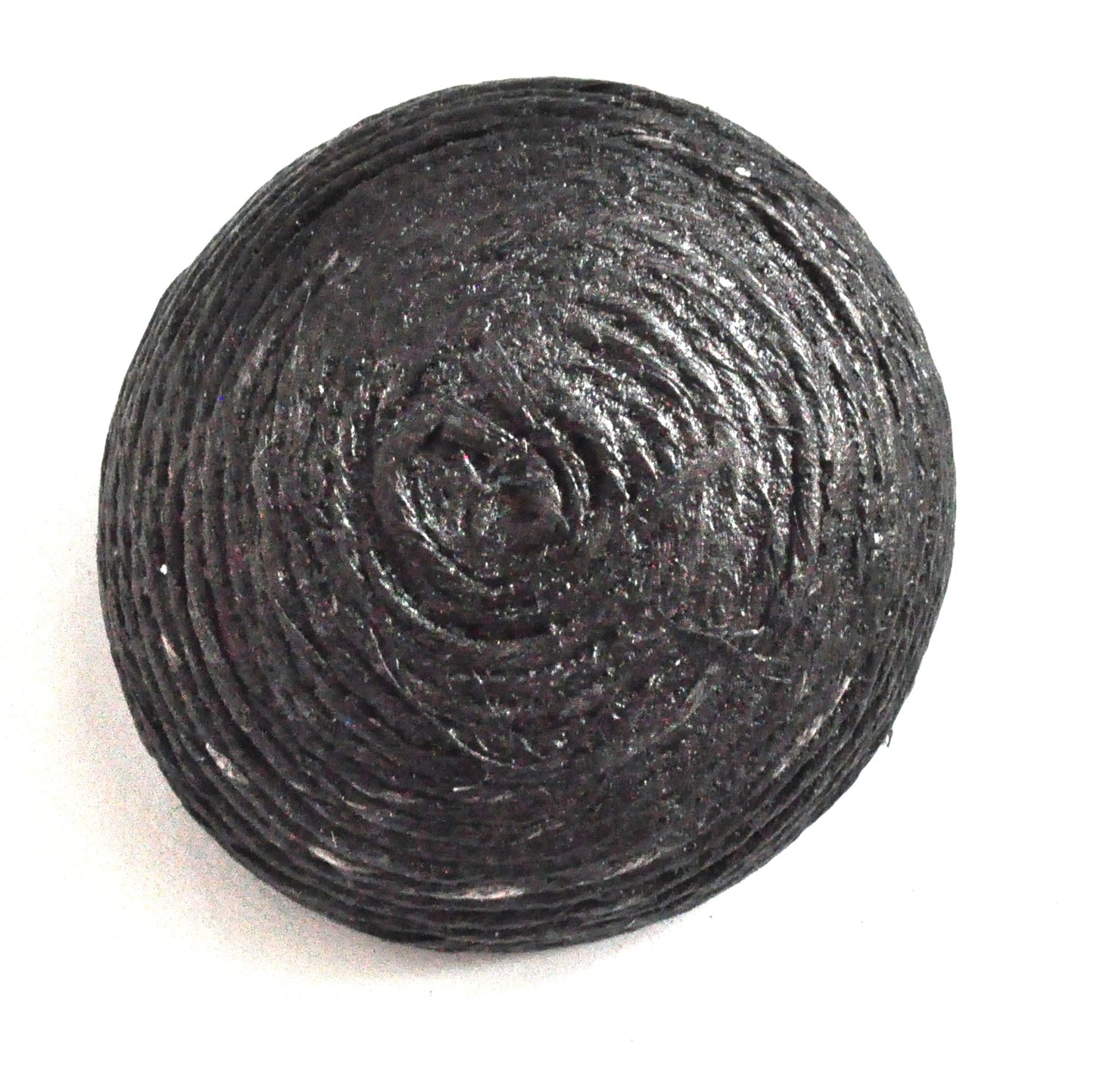Glossy Black and Gold Plastic Button