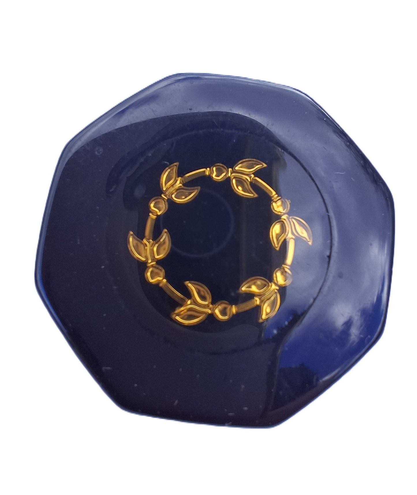 Black and Gold Glossy Button