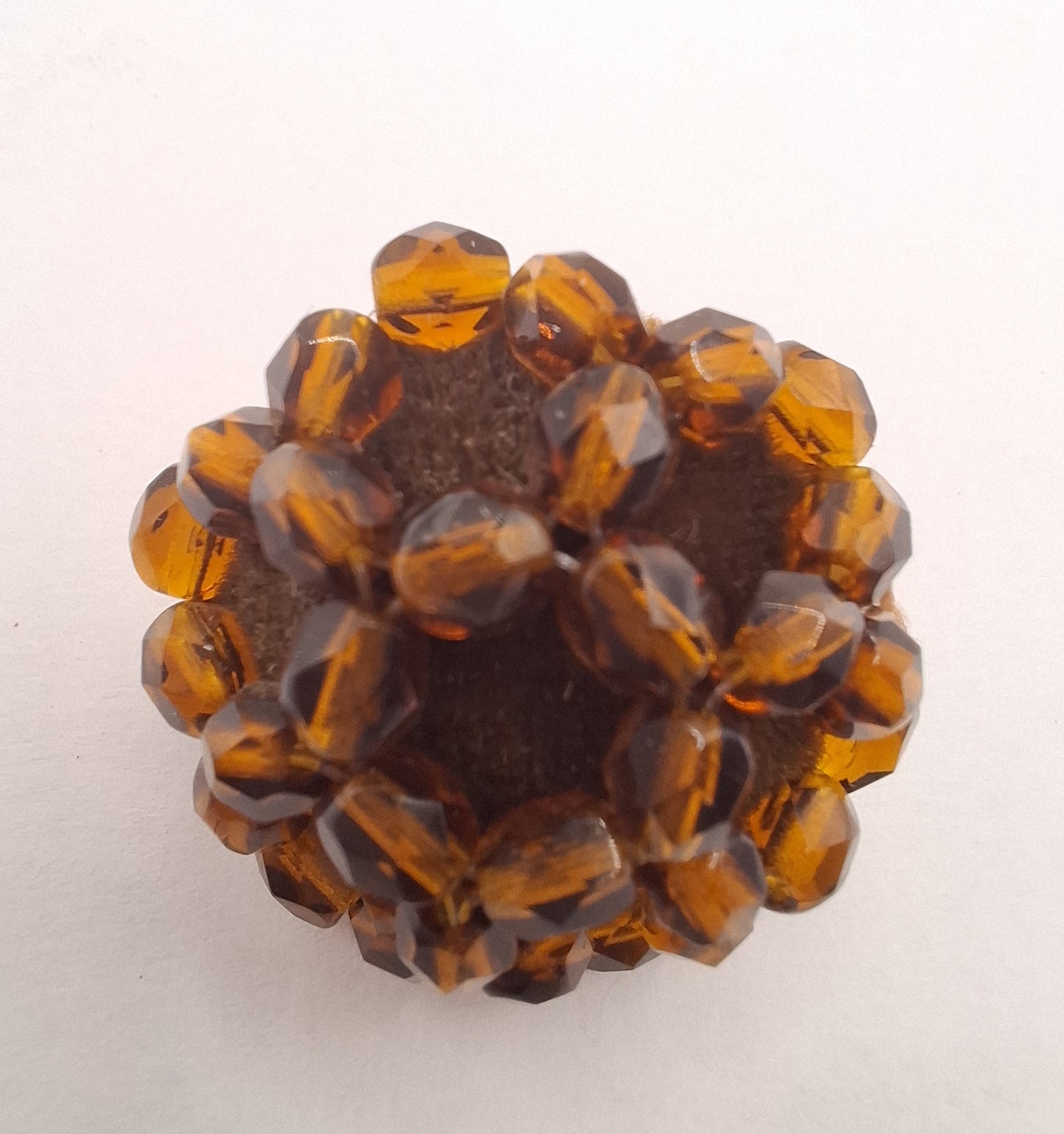 Exclusive Brown Velvet and Plastic Button