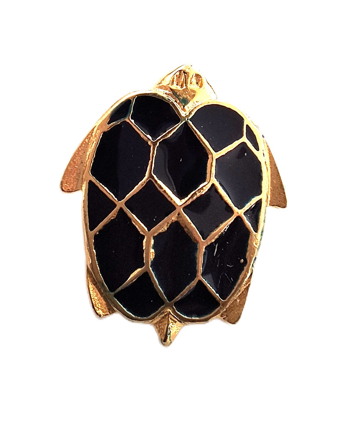 Exclusive Gold-Colored Glossy Button for Clothing Turtle Shape