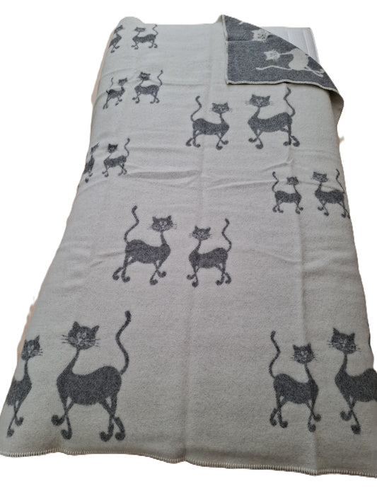 Wool blanket Two Cats
