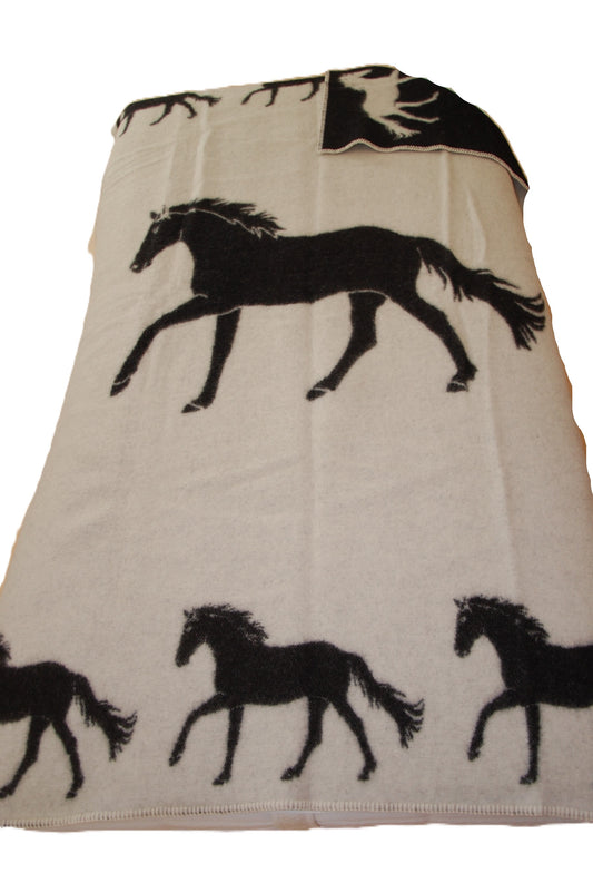Wool Blanket “Horse” – 100% Natural New Zealand Wool