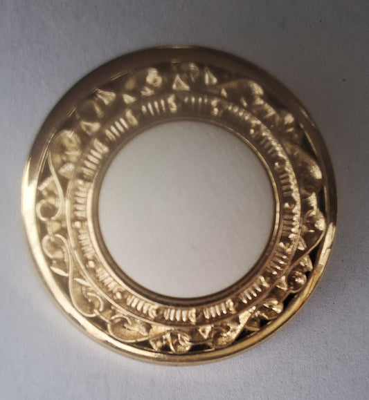 Gold-Colored Glossy Button