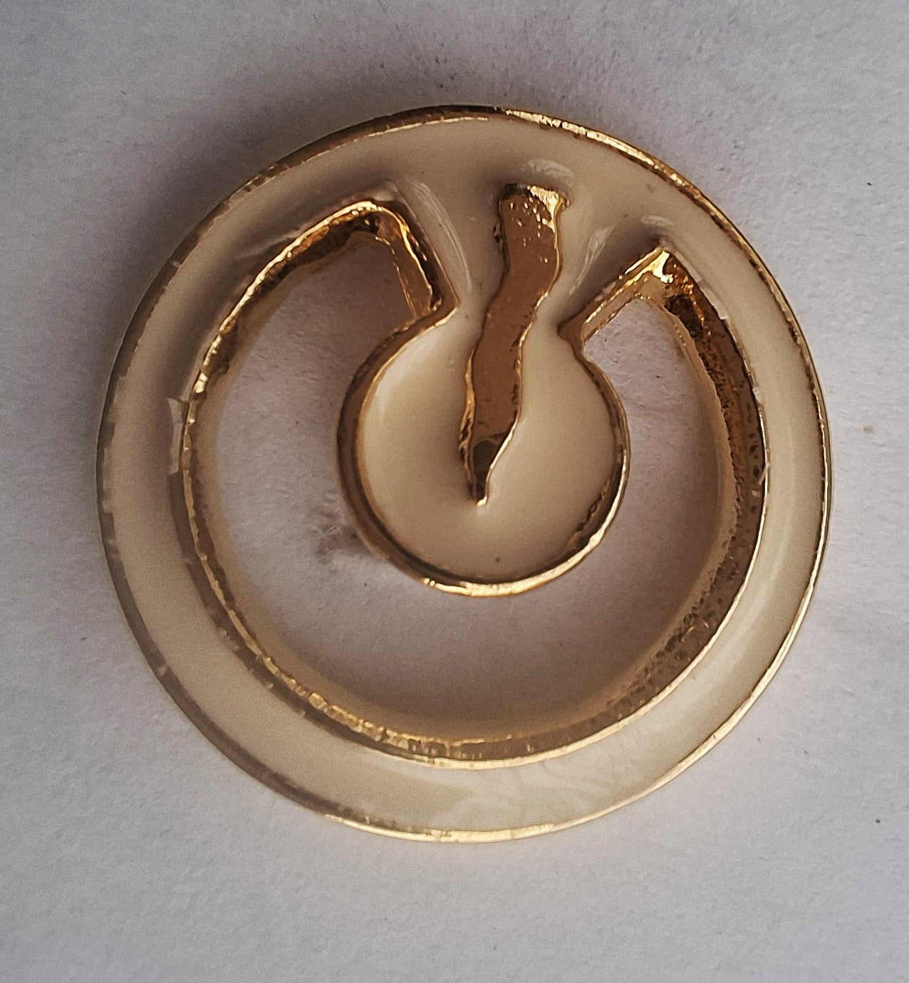 Exclusive Glossy Gold-Colored Metal Button