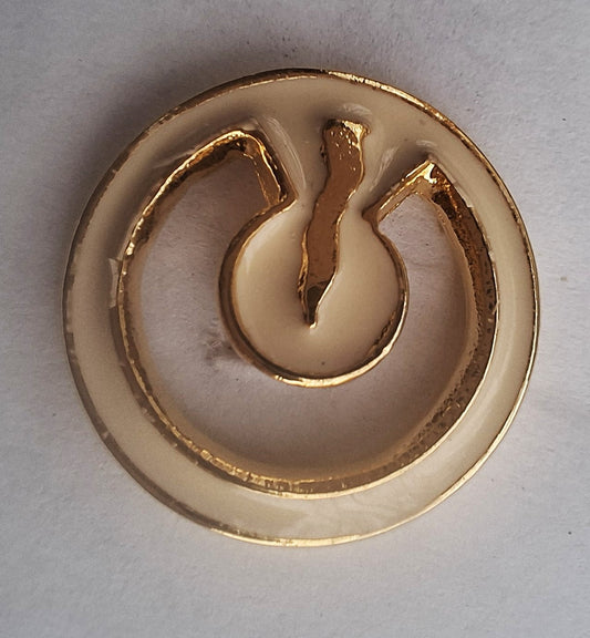 Exclusive Glossy Gold-Colored Metal Button