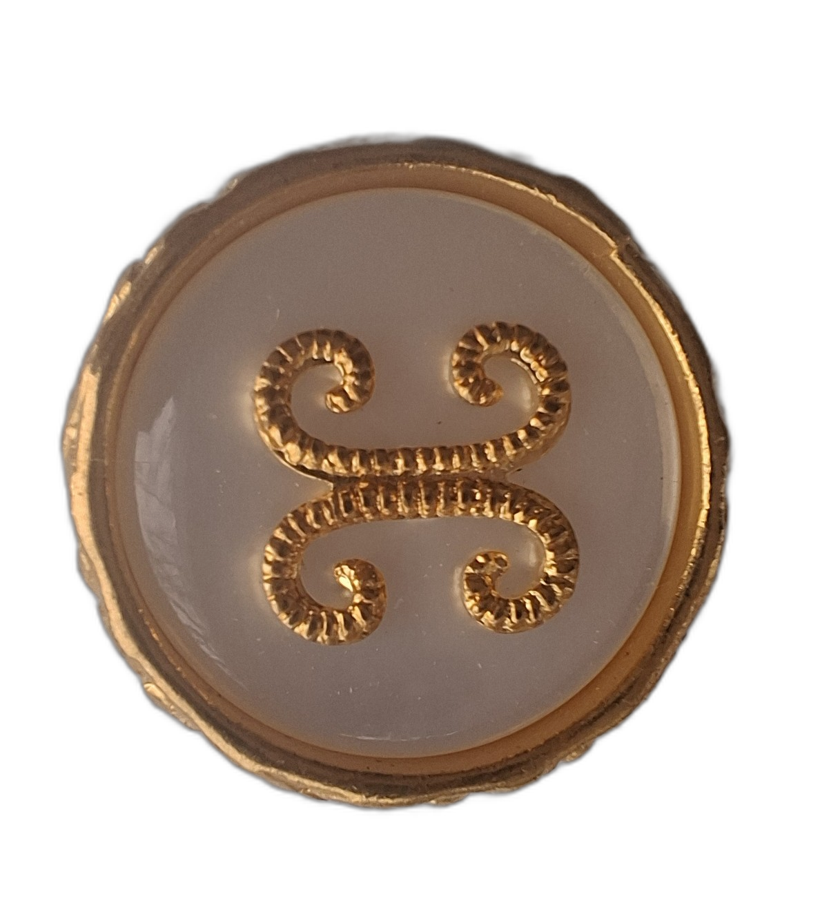 Exclusive Gold and Mother-of-Pearl Button