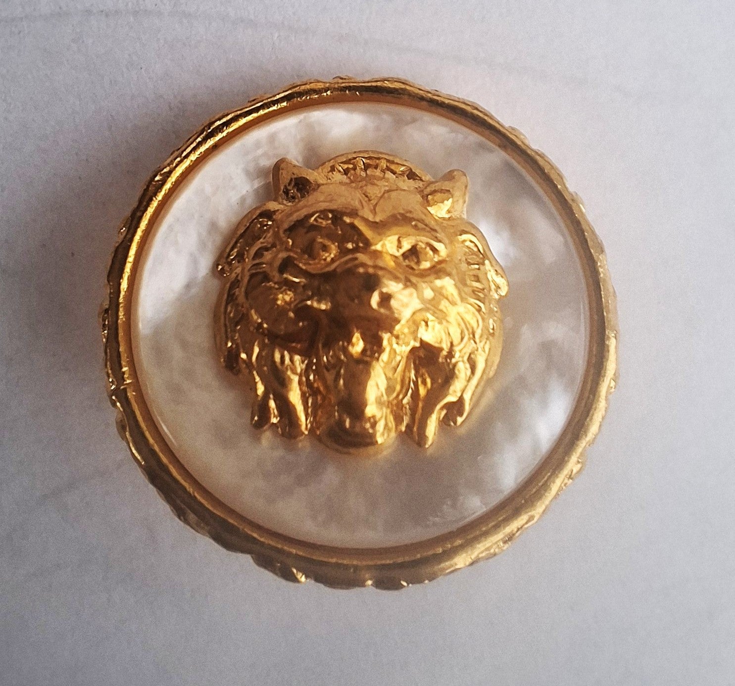 Exquisite Gold & Mother-of-Pearl Button