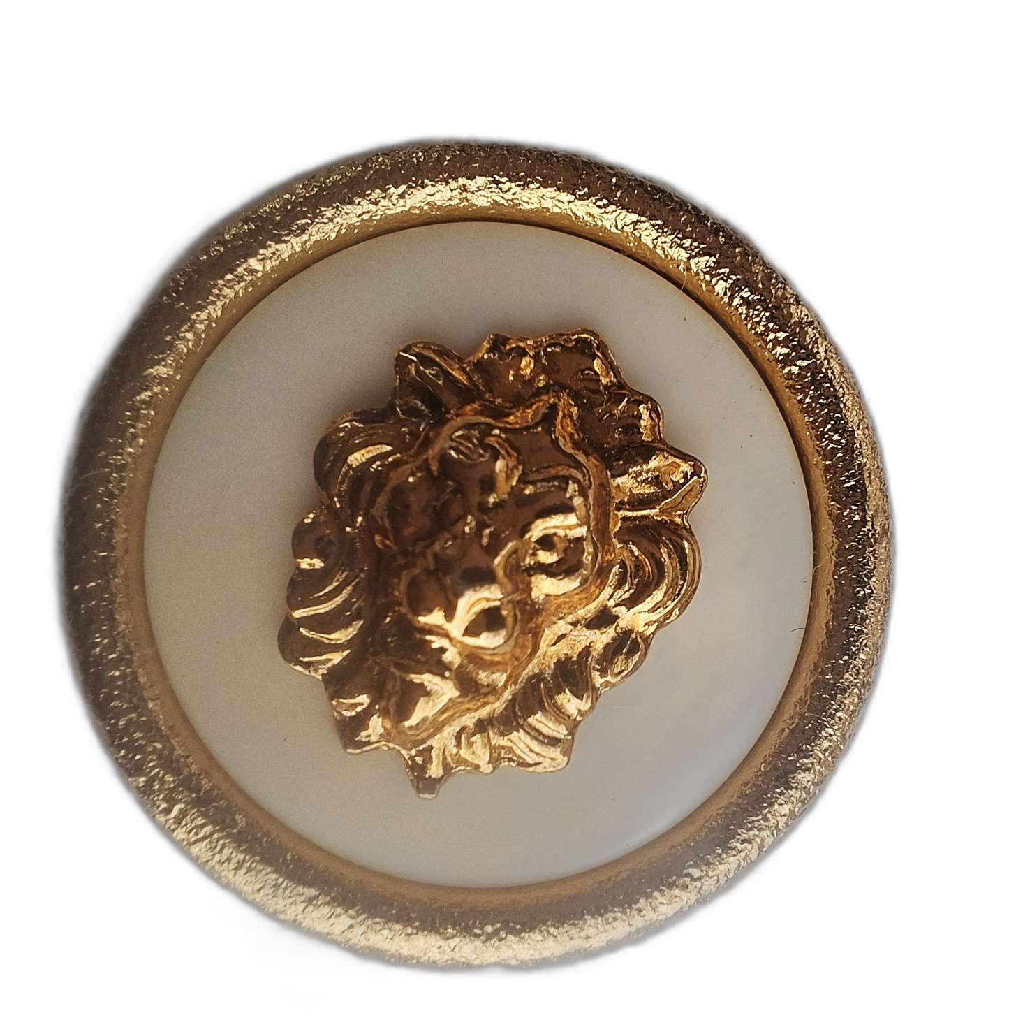 Exclusive Gold and White Button