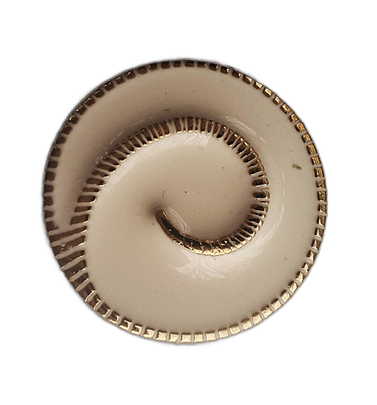 Gold-Colored Glossy Button for Clothing