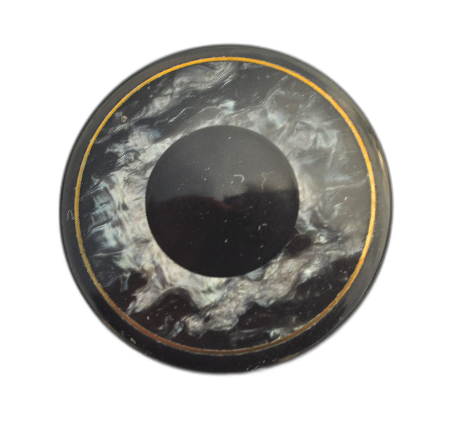  Glossy Black and Gray Button