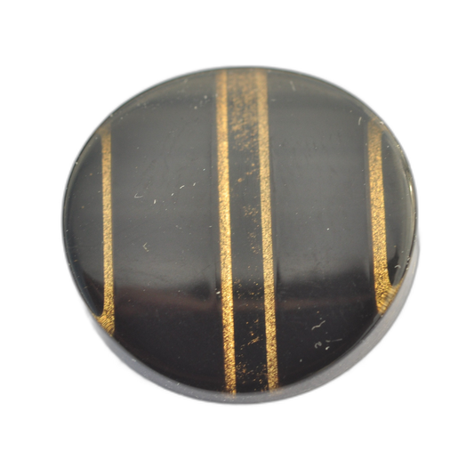 Exclusive Black Button with Golden Lines