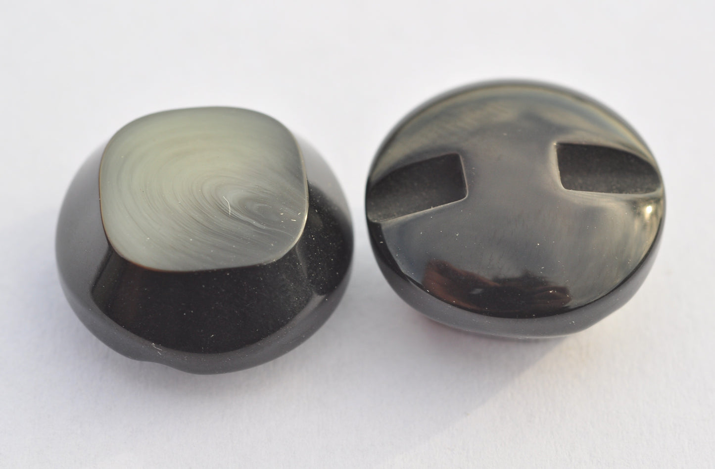 Elegant Glossy Button for Clothes - Black & Gray