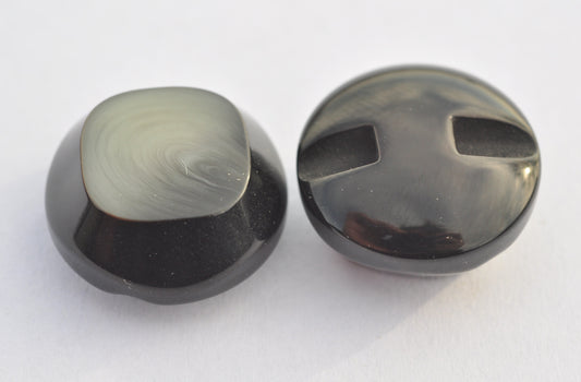 Elegant Glossy Button for Clothes - Black & Gray