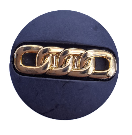 Dark-Blue and Gold Glossy Button