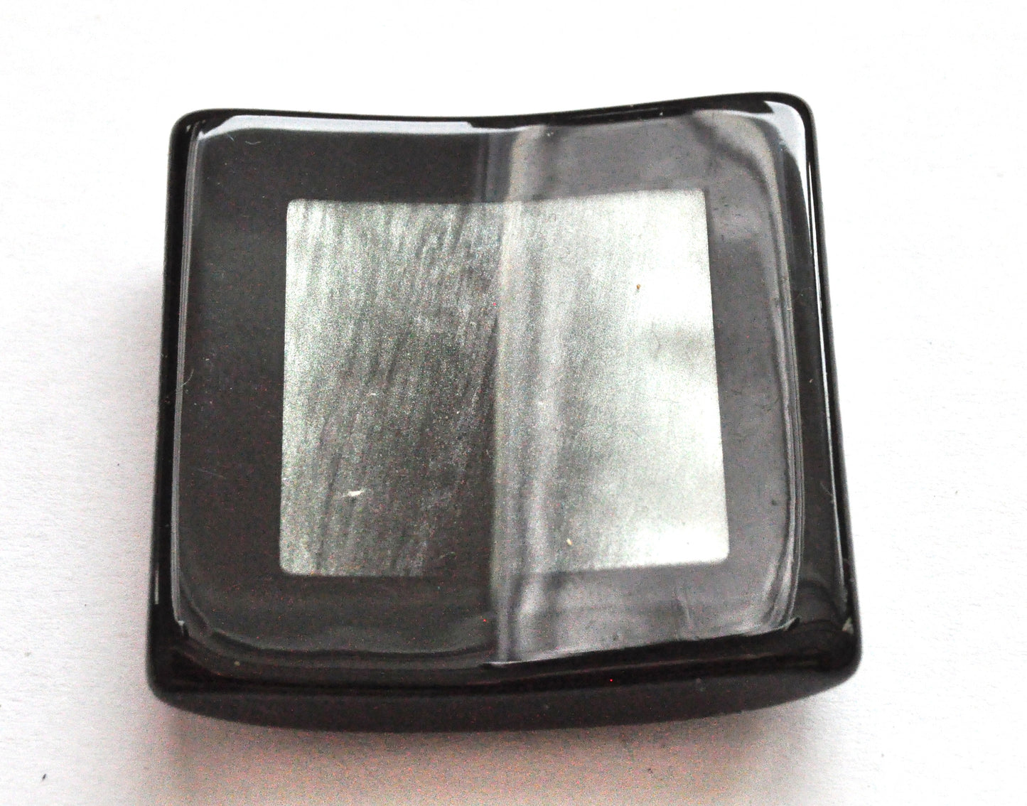 Exclusive Glossy Square Button - Black and Gray