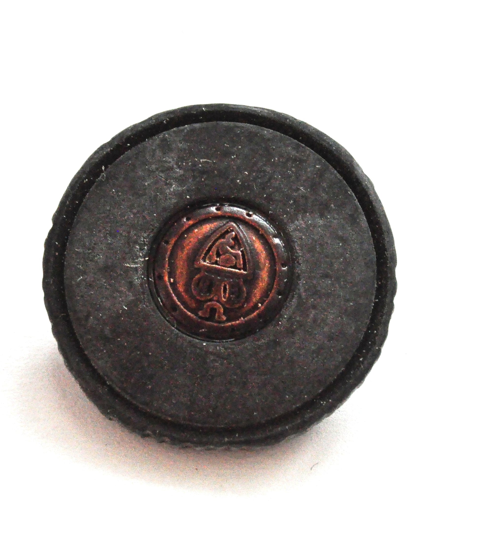 Glossy Black and Gold Button for Clothing