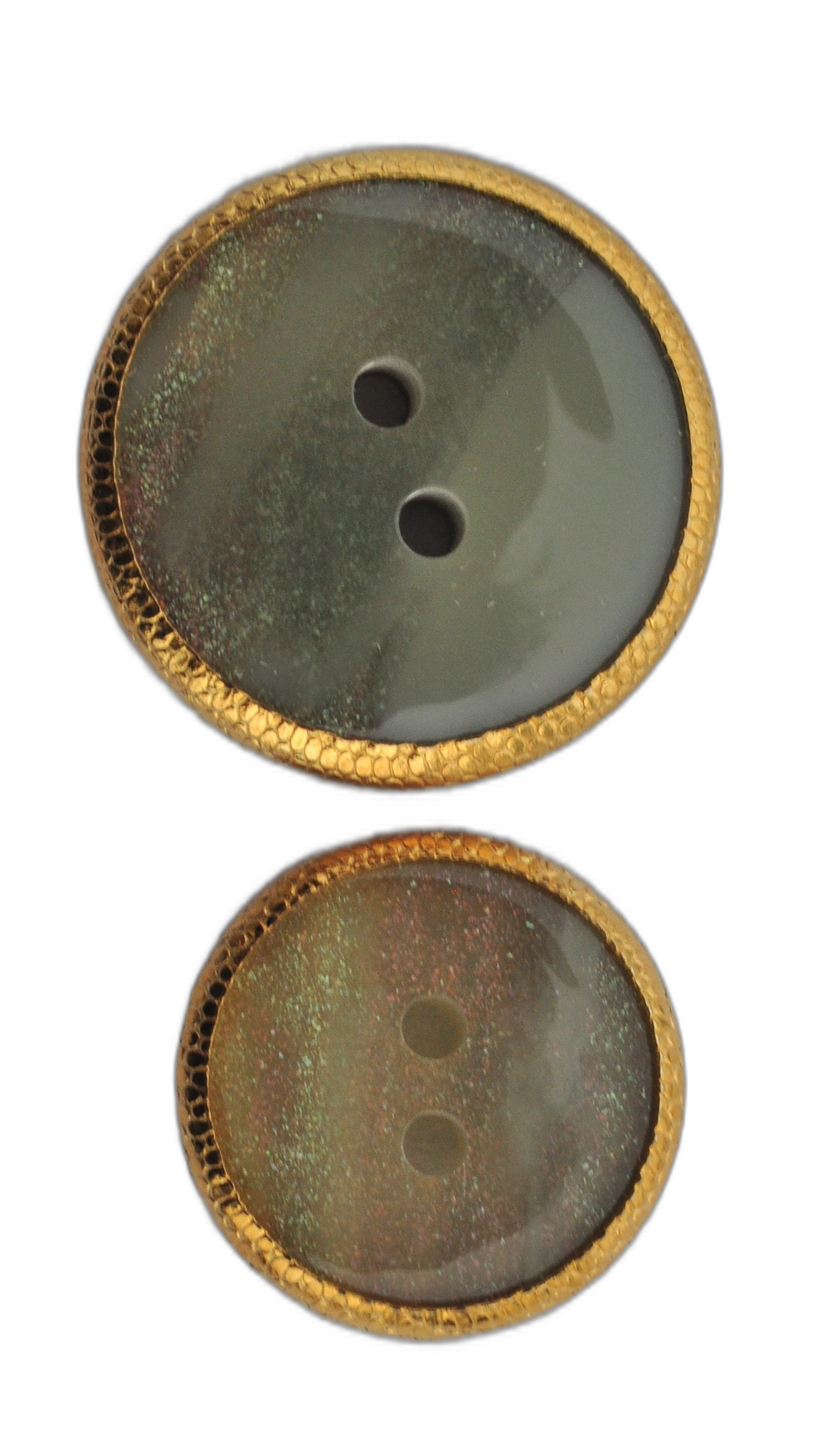 Exclusive Glossy Gold and Gray Button