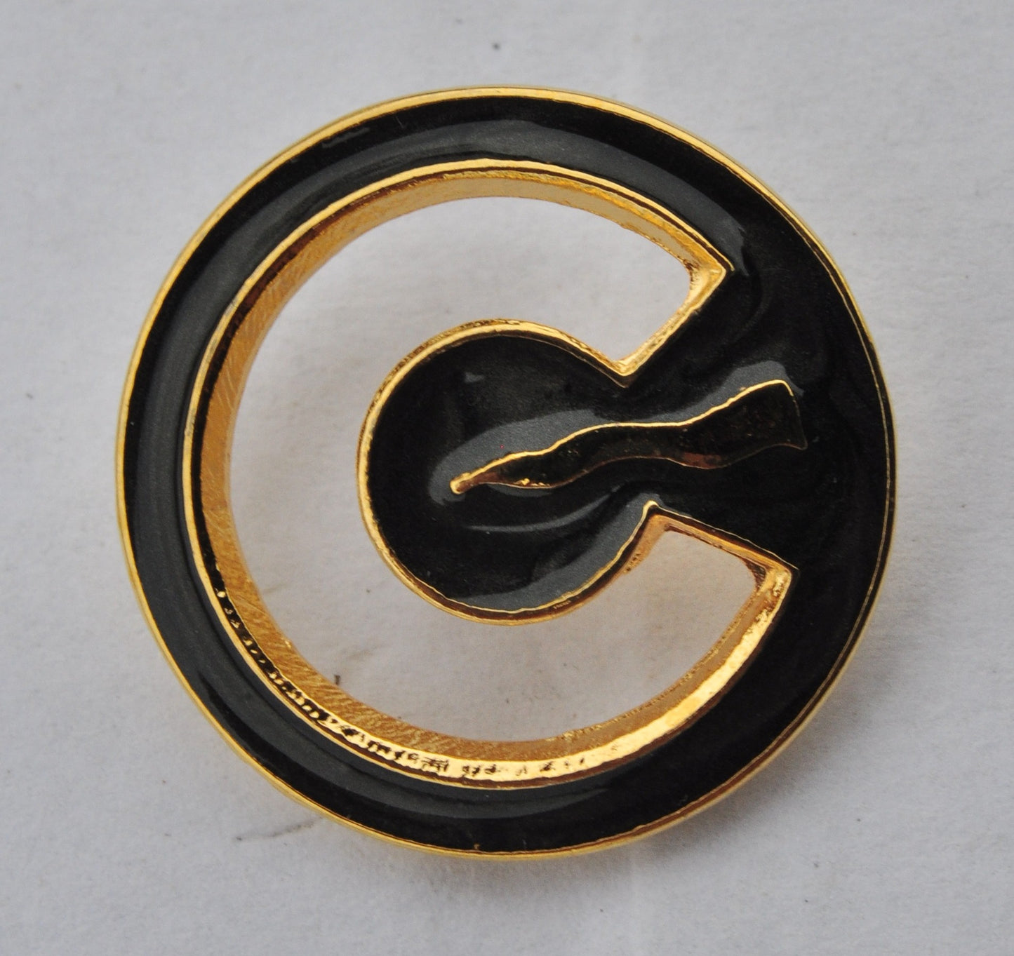 Exclusive Glossy Gold-Colored Metal Button