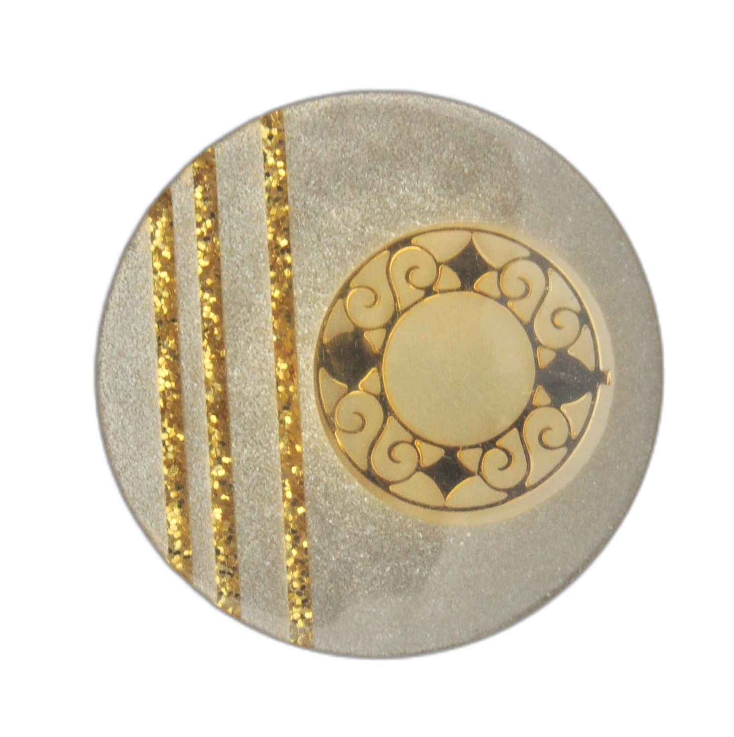 Exclusive Glossy Fashion Button in Gold, Gray, and Silver