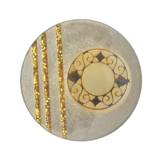 Exclusive Glossy Fashion Button in Gold, Gray, and Silver