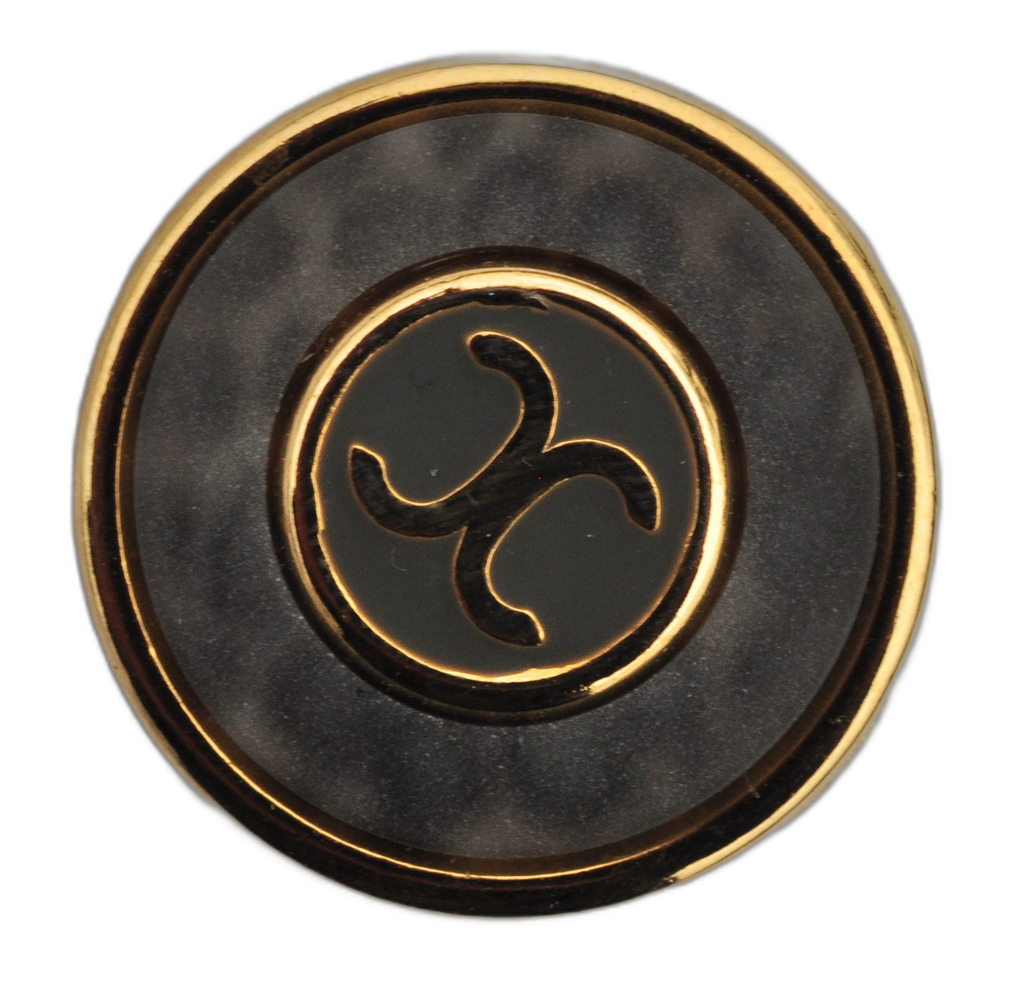 Elegant Glossy Button with Gold Accents