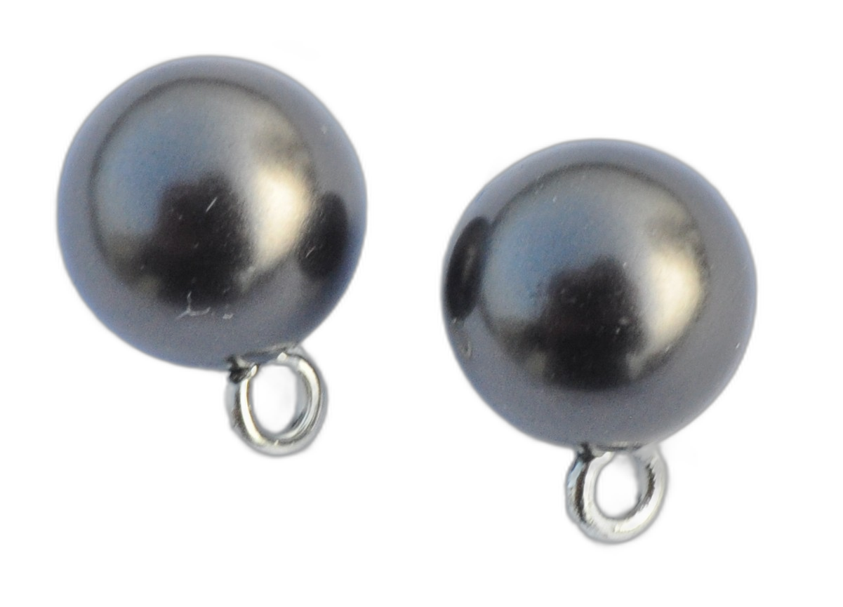 Exclusive Glossy Gray Plastic Button