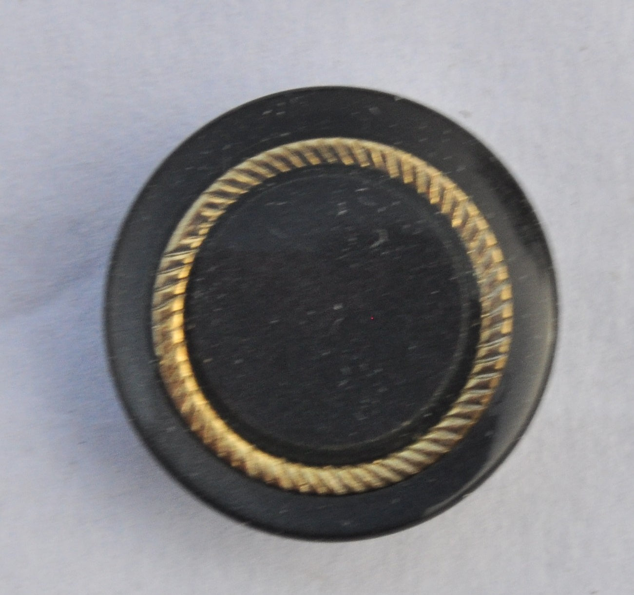 Exclusive Black & Gold Glossy Button