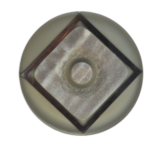 Exquisite Glossy Gray & Silver Button