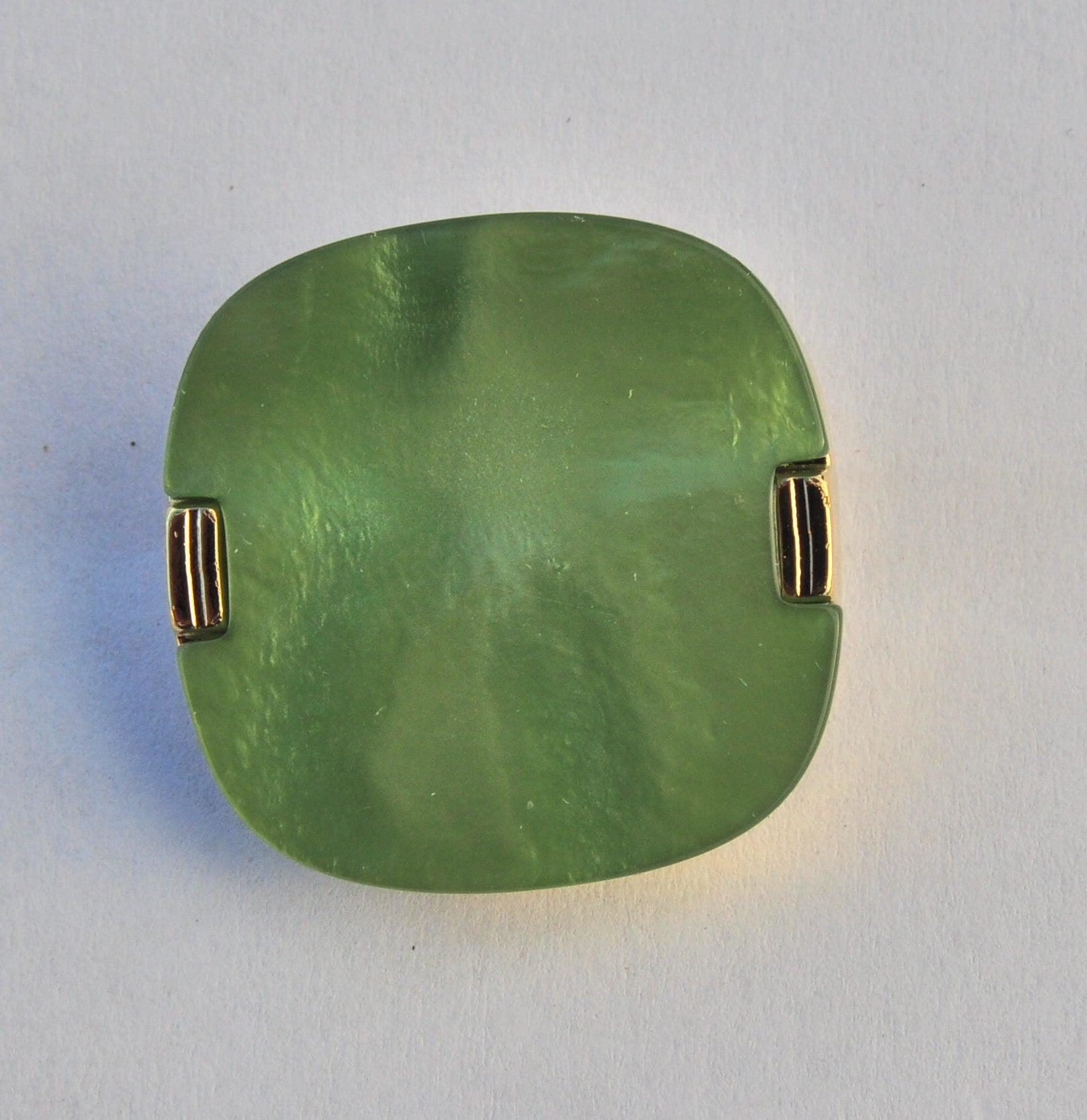 Exclusive Green and Gold Glossy Button