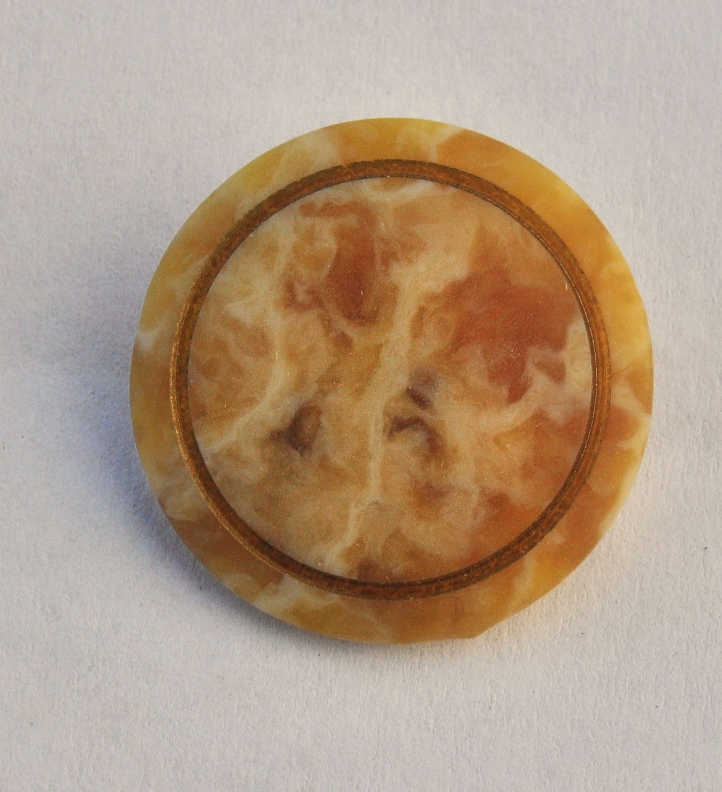 Matte  Plastic Button in Beige and Brown