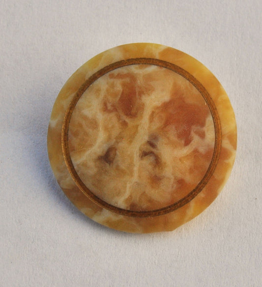 Matte  Plastic Button in Beige and Brown