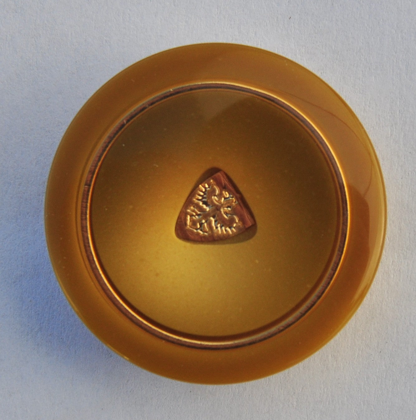 Exclusive Glossy Fashion Button - Mustard, Brown, Gold