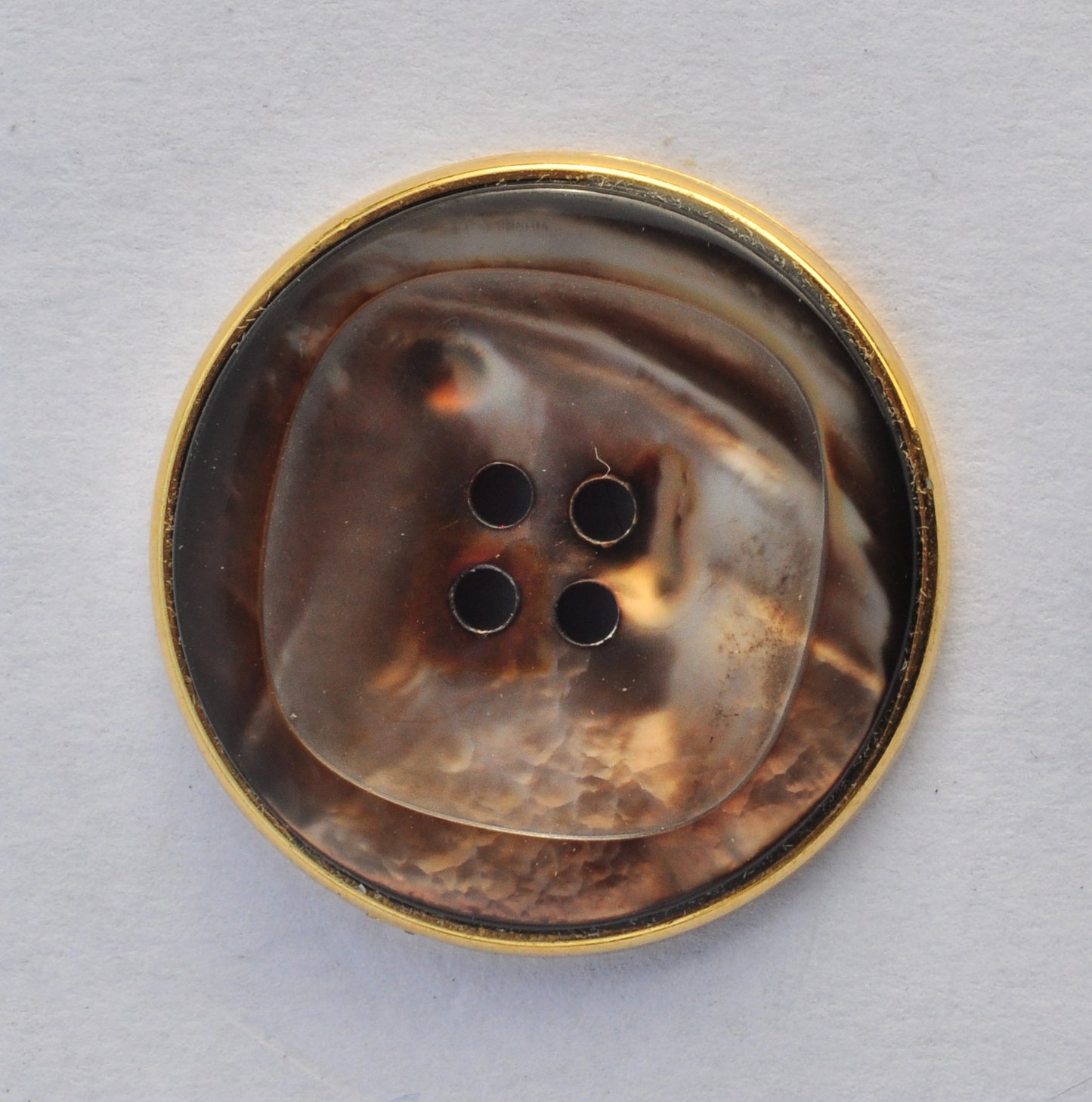 Exquisite Gold Plated Mother of Pearl Button - View 1
