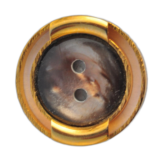 Exclusive Mother-of-Pearl & Metal-Dore Glossy Button