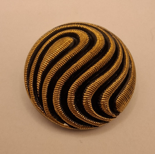 Exclusive Glossy Button in Black and Bronze