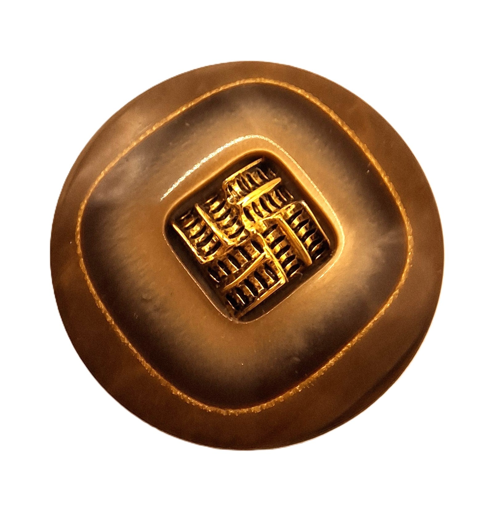 Bronze and Brown Glossy Button