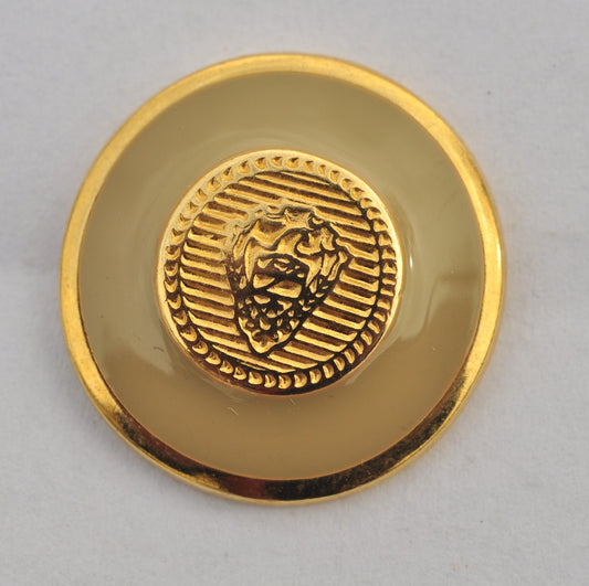 Exclusive Gold-Colored Glossy Metal Button