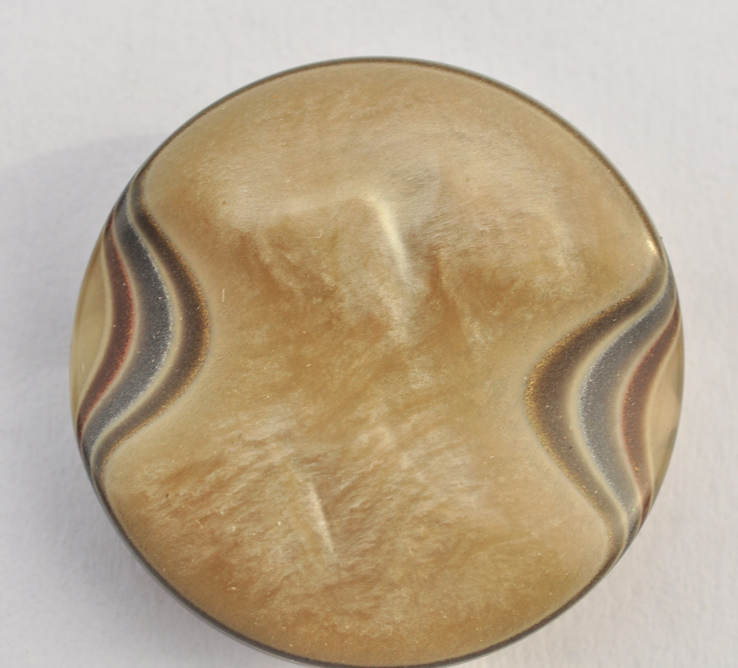 Exclusive Glossy Plastic Button in Beige and Gray