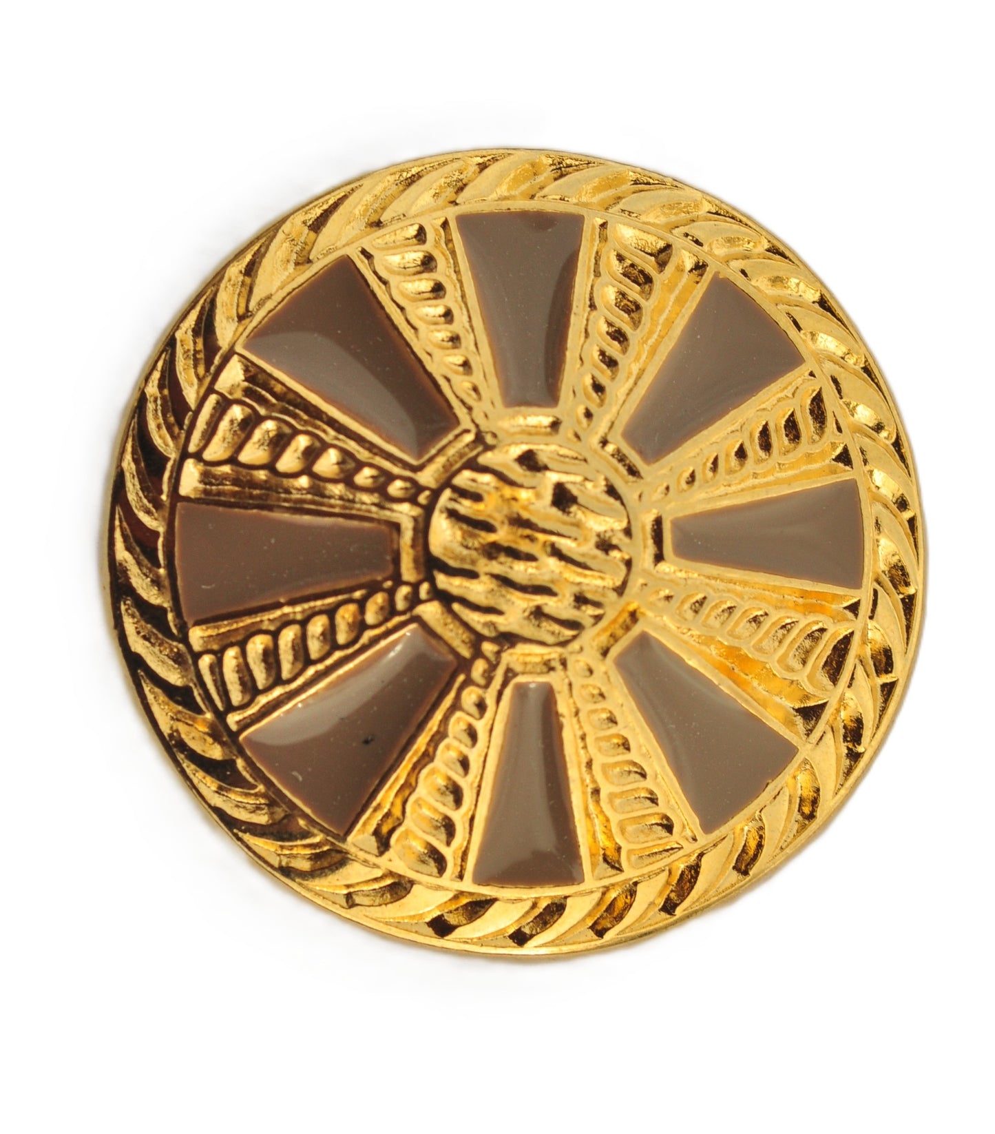 Exclusive Gold and Beige Glossy Button