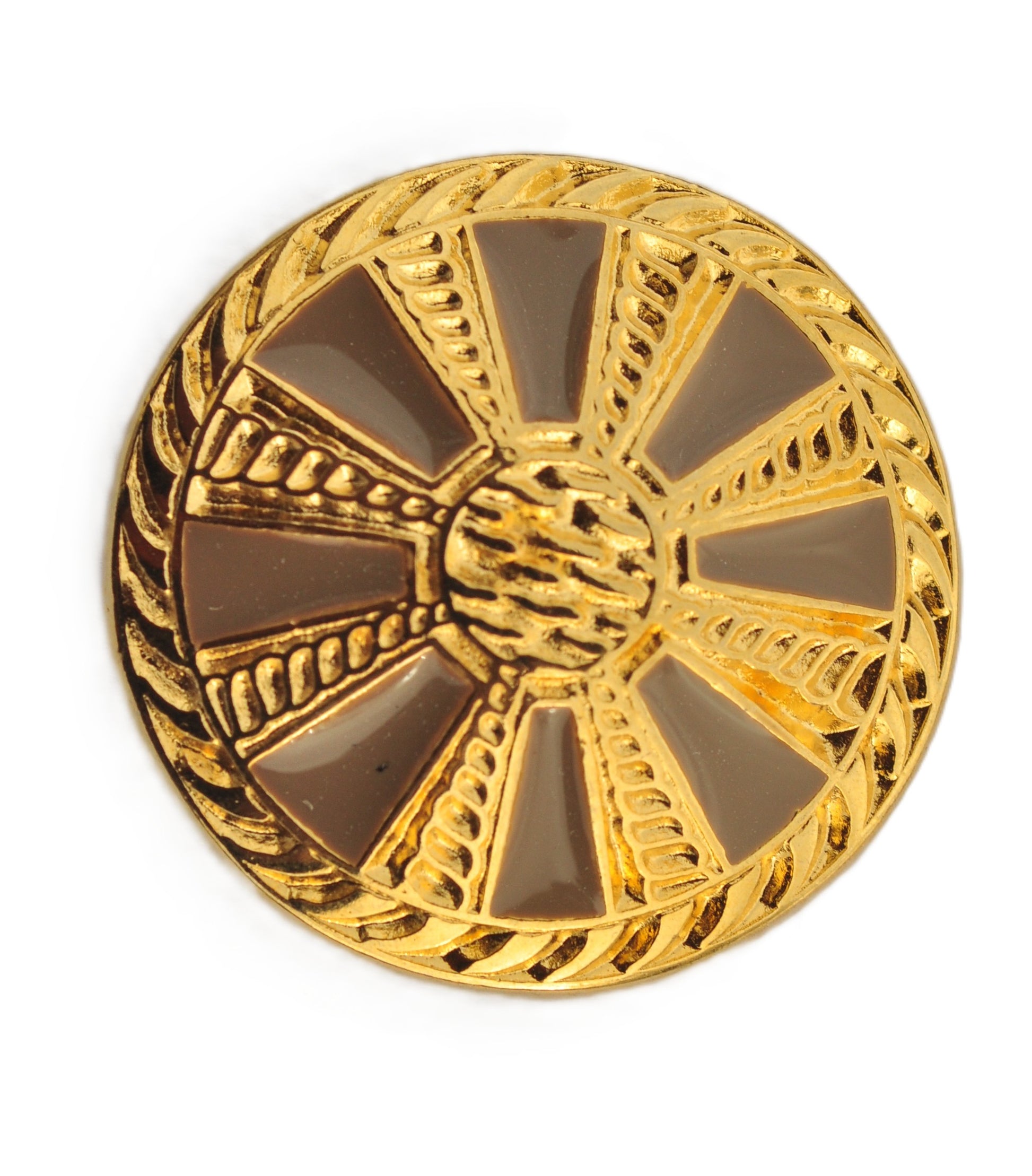 Exclusive Gold and Beige Glossy Button
