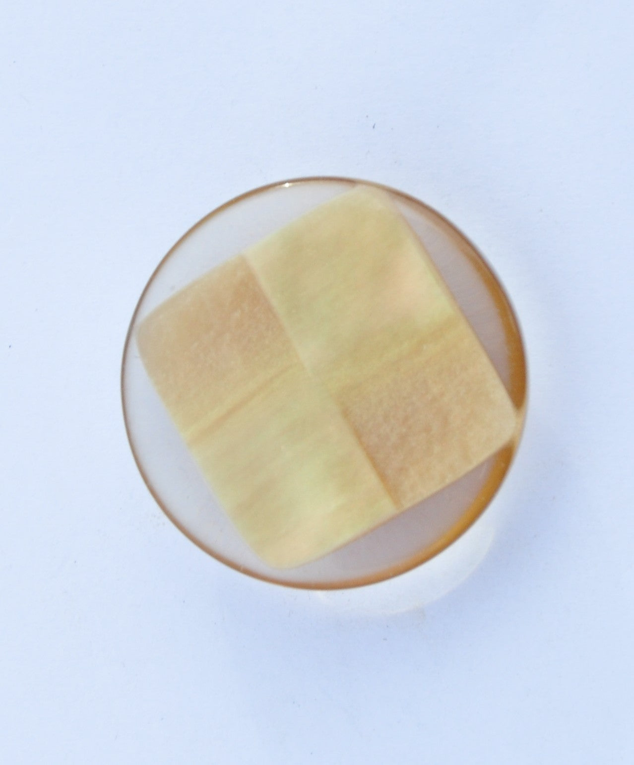 Geometric Plastic Button | Modern Two-Tone Sewing Button