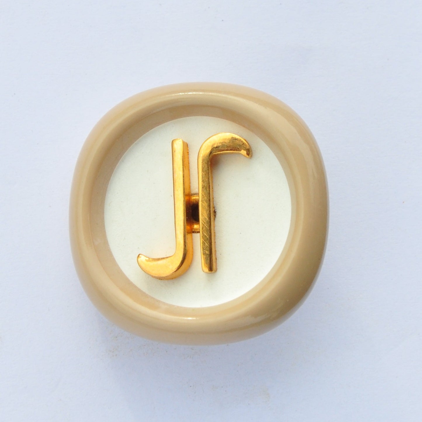 Gold-Tone  Monogram Shaft Button