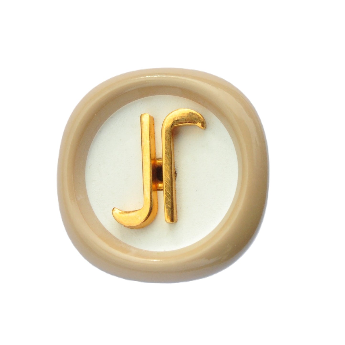 Gold-Tone  Monogram Shaft Button