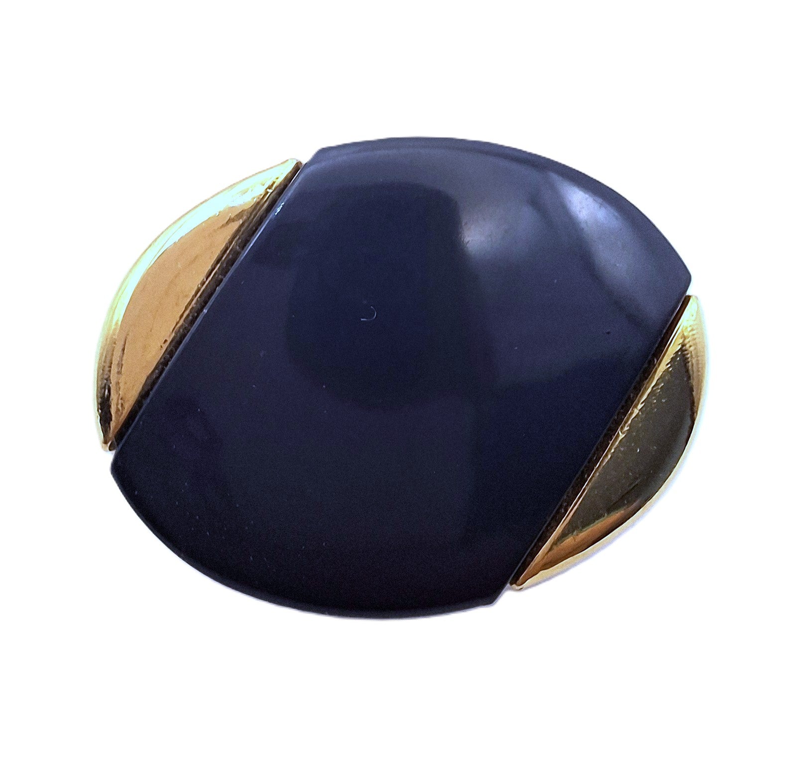 Exclusive Gold and Dark Blue Glossy Button