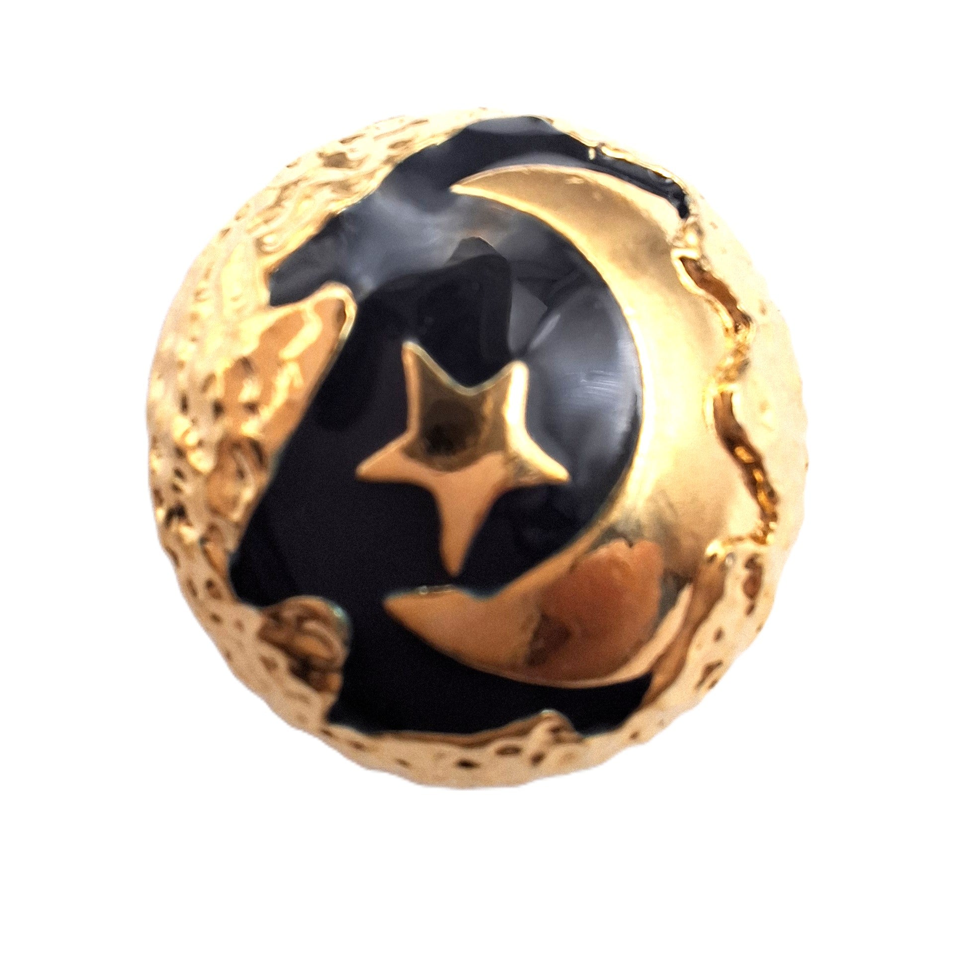 Exclusive Gold and Black Glossy Button