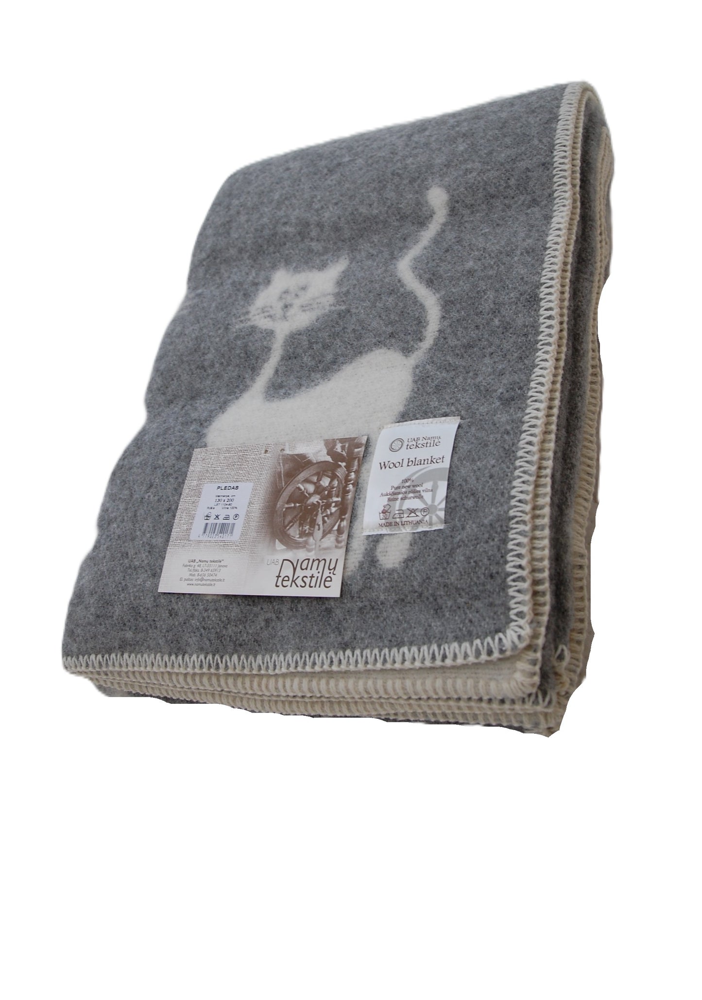 Wool blanket Two Cats