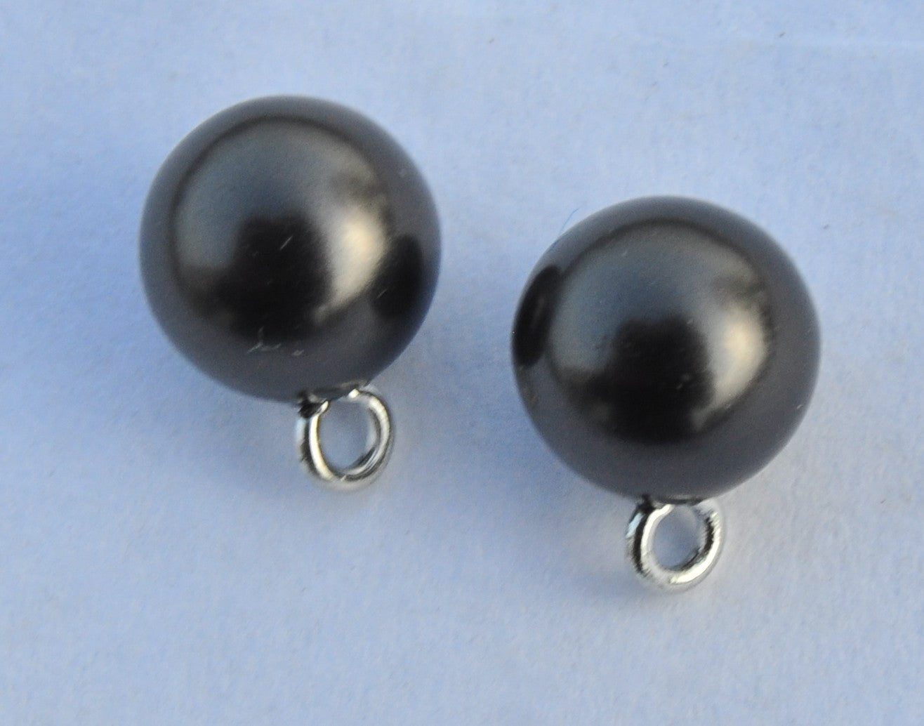 Exclusive Glossy Gray Plastic Button